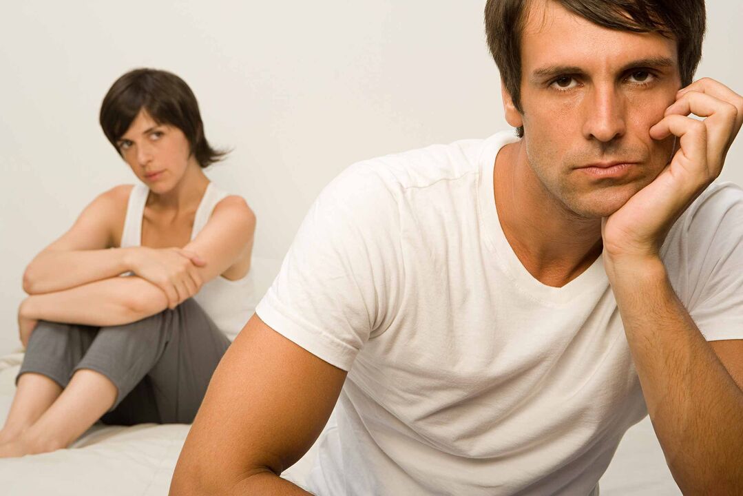 Os factores negativos provocan o desenvolvemento da impotencia nos homes